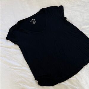 American Eagle Outfitters Classic Black V-Neck Tee